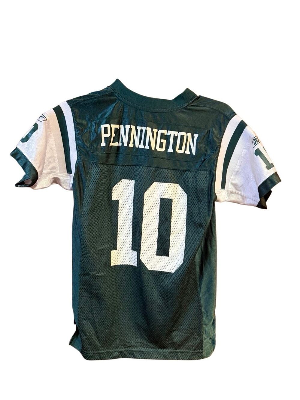 Vintage NFL Reebok Youth Sz M (10/12) New York Jets football jersey #10 Chad Pe